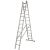 Dwuelementowa rozstawno-przystawna drabina Dubilo Krause 2x12 szczebli 129505 wysokość robocza 6,85m
