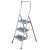 Jednostronne aluminiowe schodki drabinowe Krause 2 stopniowe TOPPY XL 130860 wysokość robocza 2,50 m