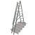Trzyelementowa wielofunkcyjna drabina Stabilo Krause 3x8 szczebli 133748 (wersja na schody) wysokość robocza 6,05m